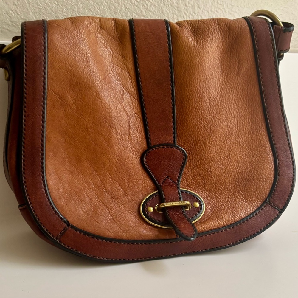 Fossil Vintage Reissue Saddle Crossbody Leather Bag